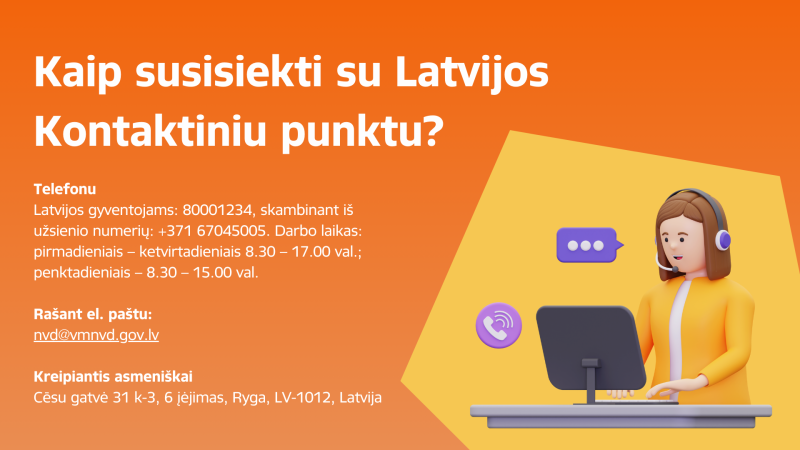 Kaip susisiekti su Latvijos Kontaktiniu punktu?