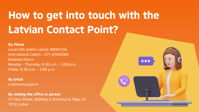 How to get into touch with the Latvian Contact Point? 