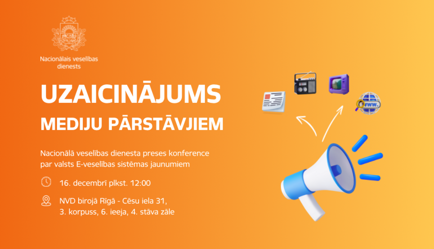 Preses konferencē informēs par valsts  E-veselības sistēmas jaunumiem 